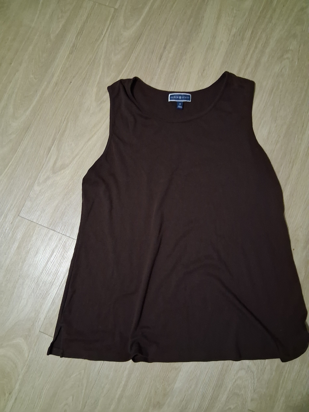 Karen Scott Brown Sleeveless Tank Top